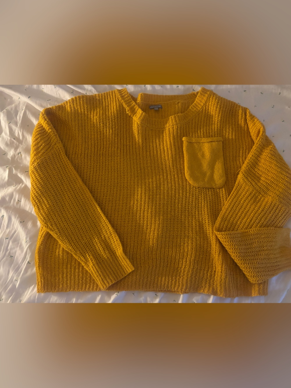 Charlotte Russe Women’s Chunky Knit Sweater in Mustard